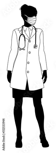 Doctor Woman Medical Silhou...
