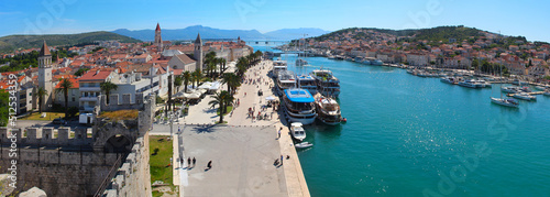 Trogir and the island of Čiovo, view from the Castel Kamerlengo, Croatia