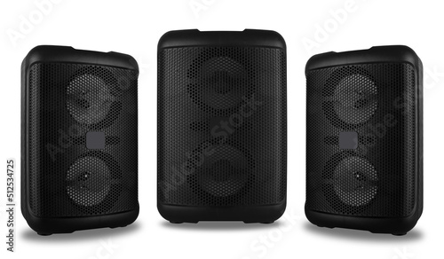 Slika na platnu acoustic sound system, speakers, on a white background