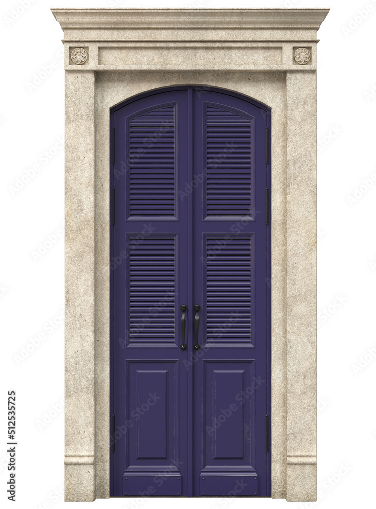 Entrance classic doors for the house