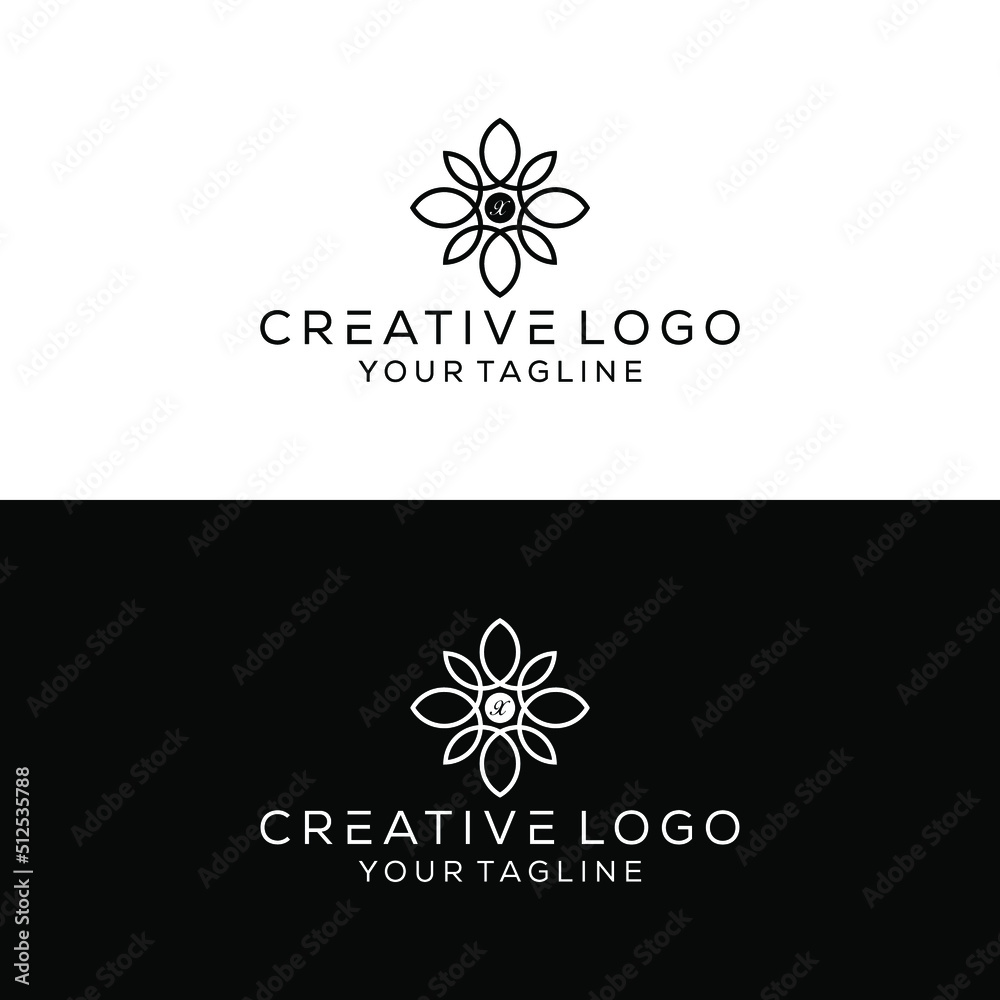 Creative letter initial combination boutique logo design vektor Creative letter initial combination boutique logo design vektor