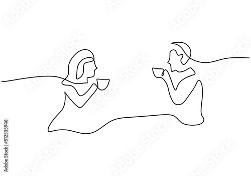 One continuous single line ...