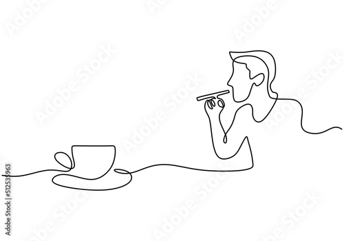 One continuous single line ...