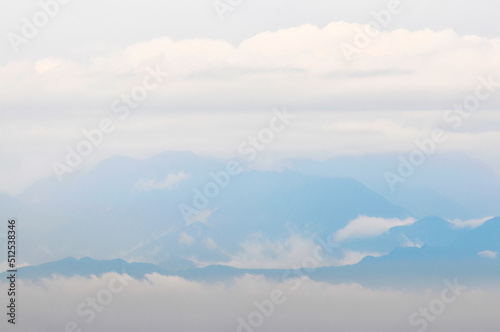 fog over the mountains 