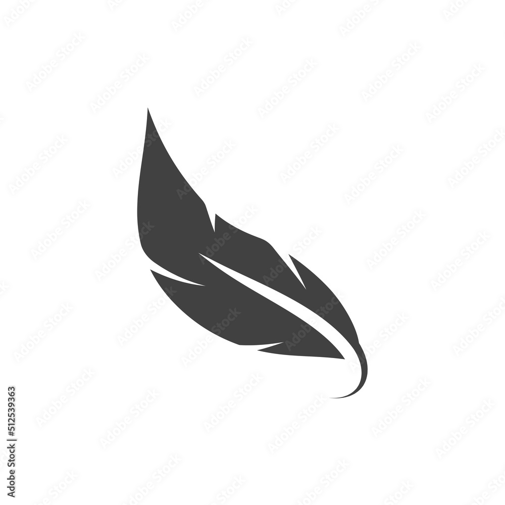 Feather logo vector template Feather logo vector template