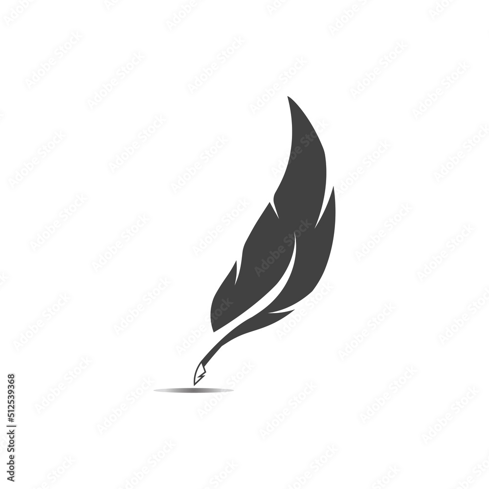 Feather logo vector template Feather logo vector template