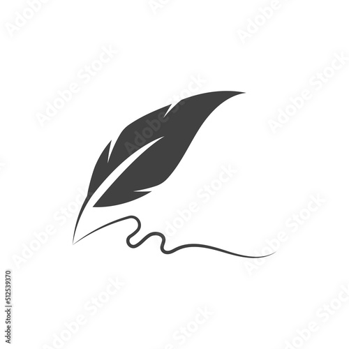 Feather logo vector template