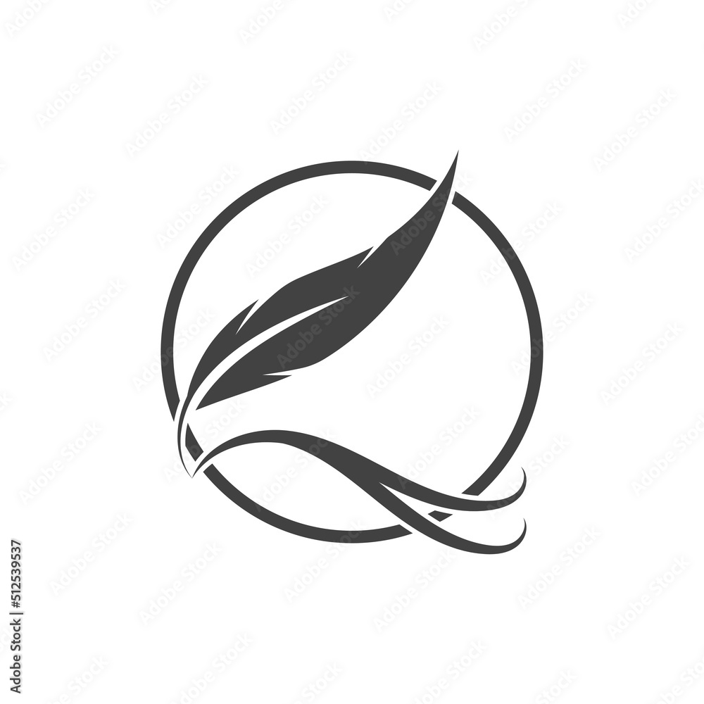 Fototapeta premium Feather logo vector template