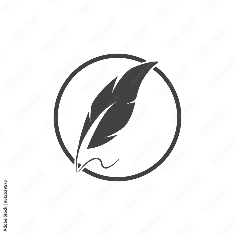 Feather logo vector template Feather logo vector template