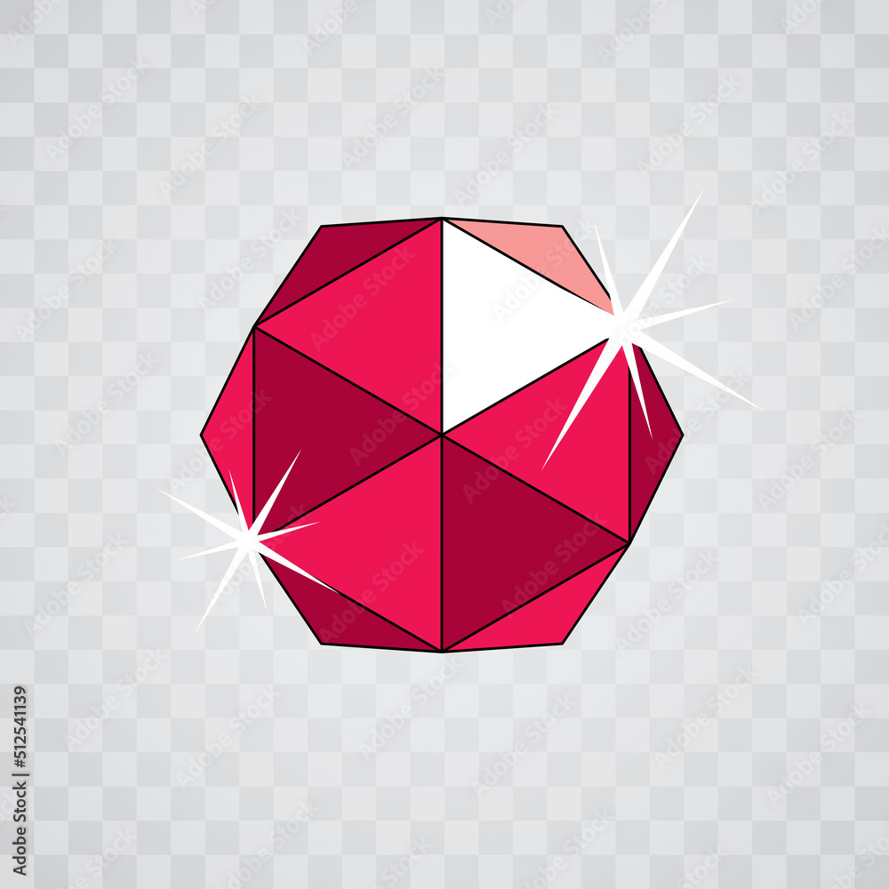 Vector elegant sparkling gem. Glossy diamond icon, symbol. Faceted gemstone illustration. Vector elegant sparkling gem. Glossy diamond icon, symbol. Faceted gemstone illustration.