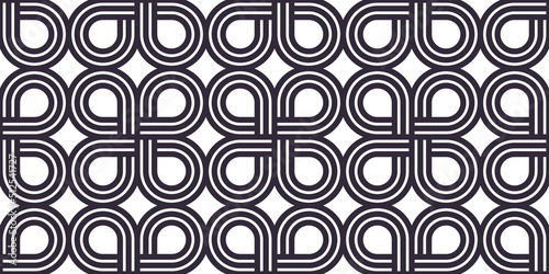 Geometric seamless pattern, vector trendy vintage tiling endless background, geometrical decorative grid.