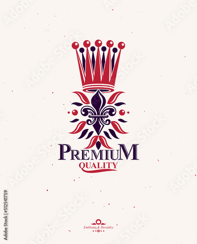 Victorian colorful emblem c...