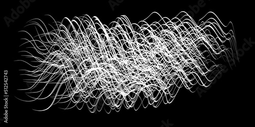 White flow brushstroke on white background.. Fluffy bunch of white politics. Abstract disheveled fibres. Vector illustration swirl blur. Crayons and chalk paint, fibers, hair and bunch