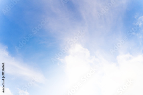 Blue sky background and white clouds soft focus at Phuket Thailand.