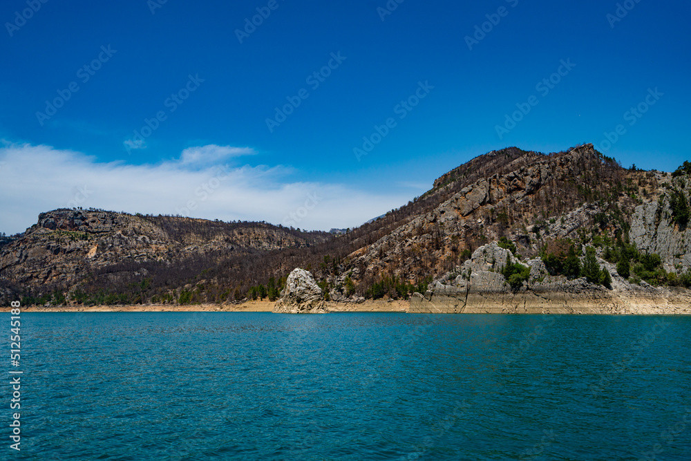 Green Canyon, Manavgat. Hydroelectric power station. Water and mountains. Largest canyon reservoir in Turkey