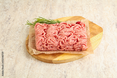 Raw beef minced meat for cooking