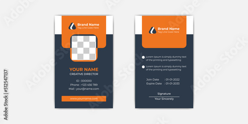 Professional minimal id card template design