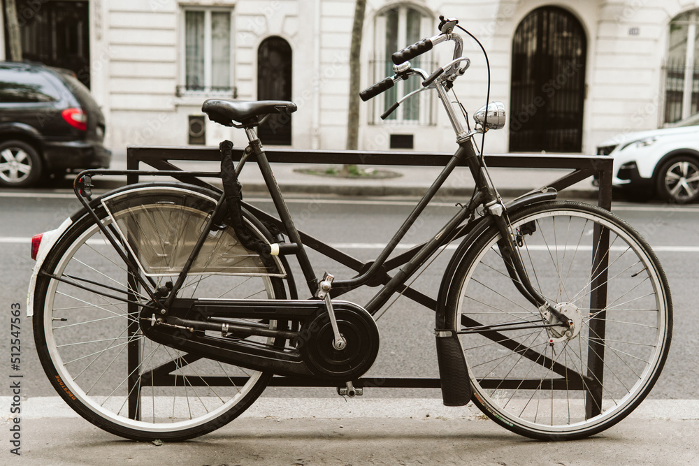 Vintage bicycle in a Parisian street