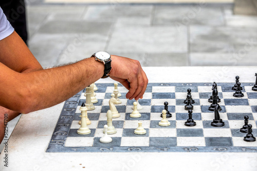 Chess player in Chisinau, Moldova