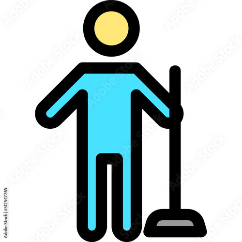 Man Holding Wiper Icon