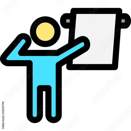 Man hanging Towel Icon