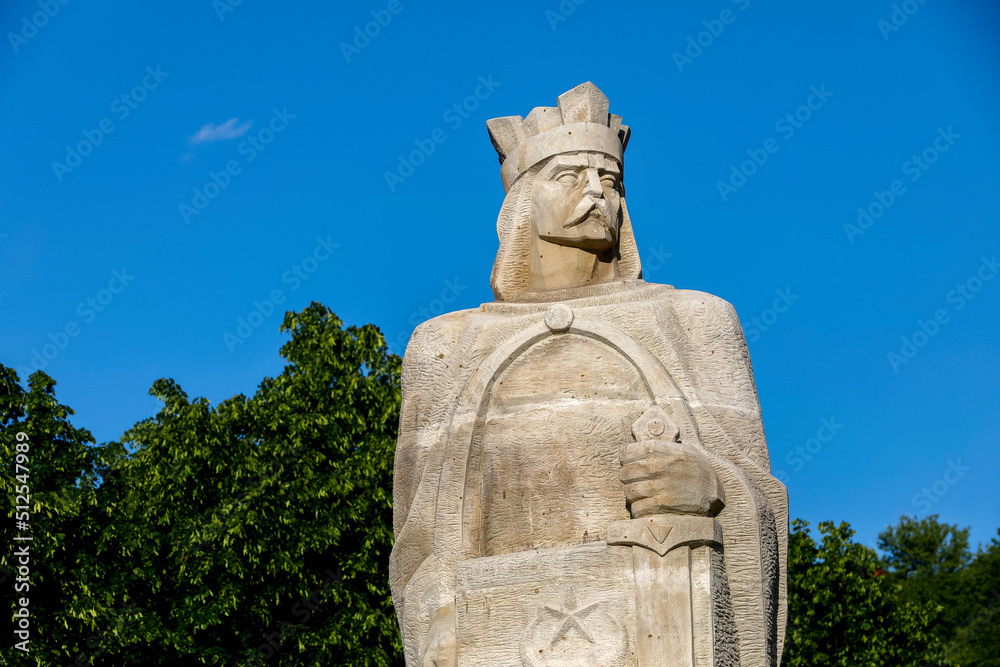 Statue of Stephen III of Moldavia, most commonly known as Stephen the Great, in Soroca, Moldova