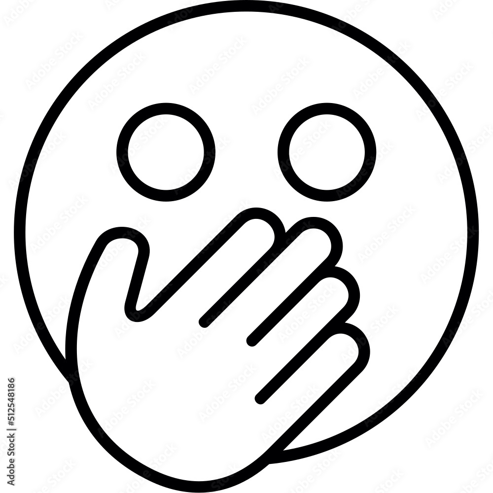 Face With Hand Over Mouth Icon Stock Vector Adobe Stock face-with-hand-over-mouth-icon-stock-vector-adobe-stock