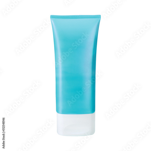 cream tube on a white background. File contains clipping path