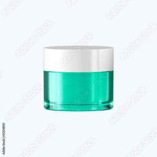 cream tube on a white background. File contains clipping path