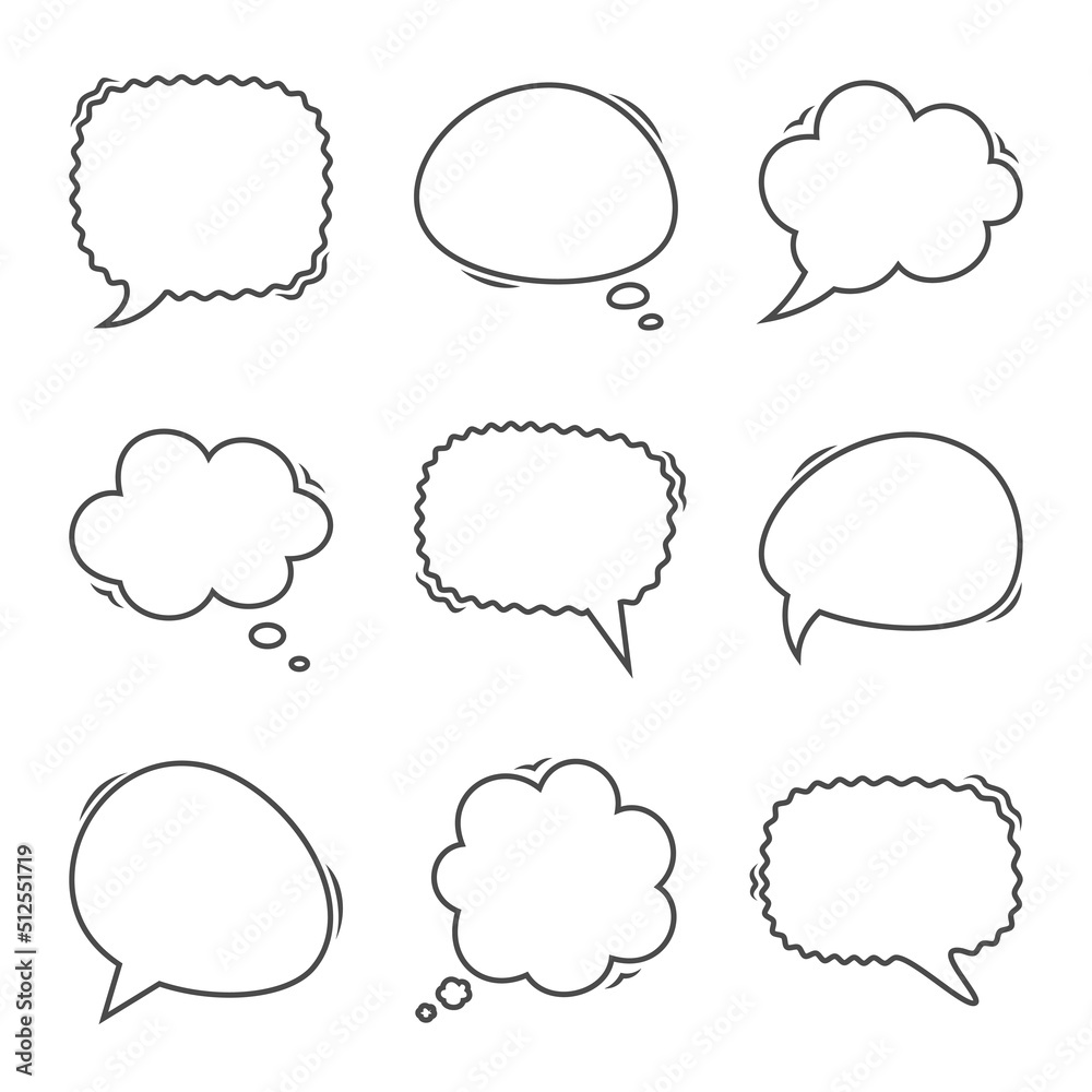 Collection of speech bubbles isolated Collection of speech bubbles isolated