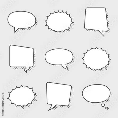 Collection of speech bubbles isolated