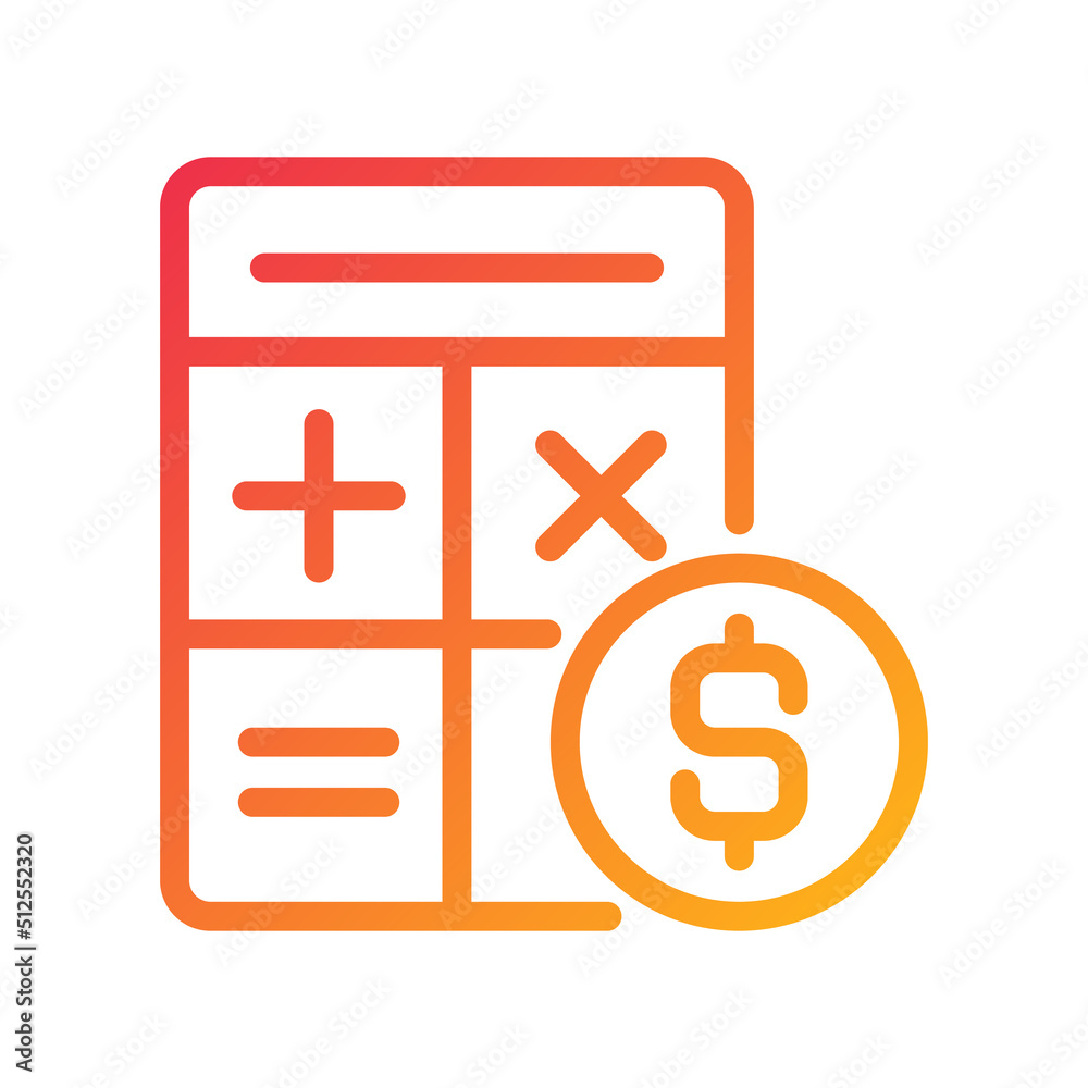 Counting money pixel perfect gradient linear vector icon. Financial accounting. Cash control. Income statement. Thin line color symbol. Modern style pictogram. Vector isolated outline drawing Counting money pixel perfect gradient linear vector icon. Financial accounting. Cash control. Income statement. Thin line color symbol. Modern style pictogram. Vector isolated outline drawing