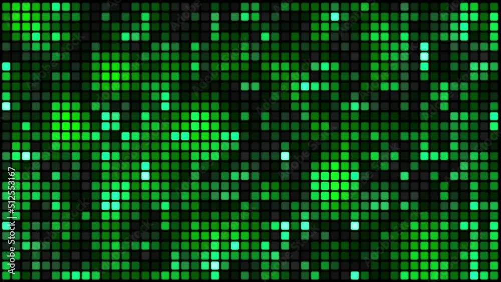Animated green Digital Square looped technology Background appears and disappears Animated green Digital Square looped technology Background appears and disappears