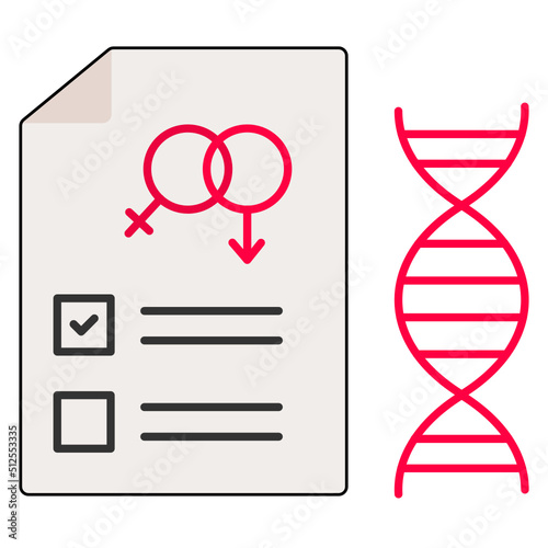 embryos pass genetic testing Vector color Icon Design, In Vitro Fertilization Symbol, Pregnancy and obstetrician Sign, test tube baby procedure stock illustration, dna test report concept