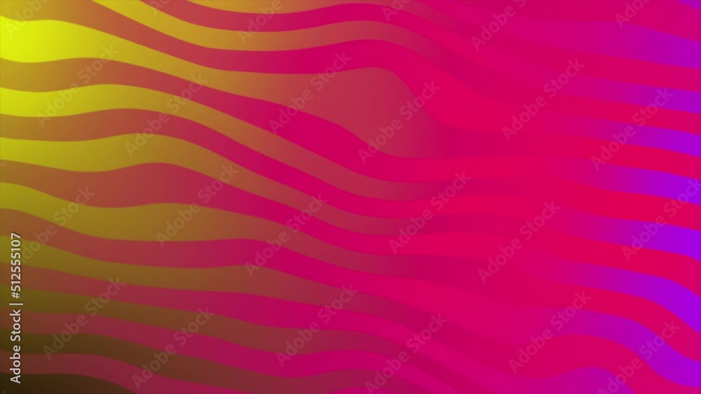 Animated Abstract looped background with pink and yellow color wavy stripes Animated Abstract looped background with pink and yellow color wavy stripes