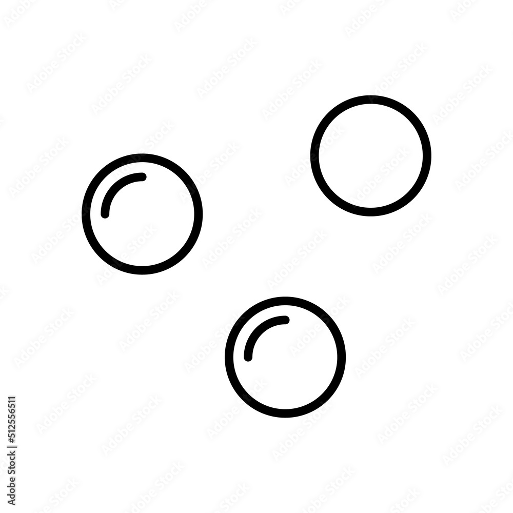 Icon of three bubbles. Vector. Icon of three bubbles. Vector.