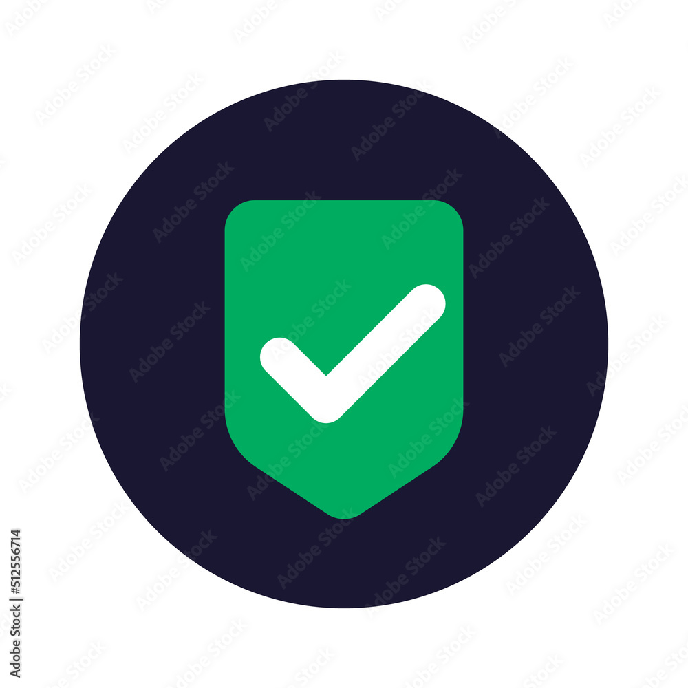 Modern checkmark shield icon. Confirmation and authentication. Vector. Modern checkmark shield icon. Confirmation and authentication. Vector.