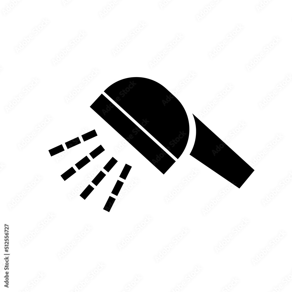 Shower head and water. Shower facilitie. Vector. Shower head and water. Shower facilitie. Vector.