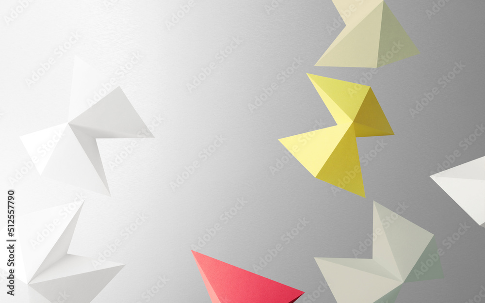 Geometric shapes made paper, texture background