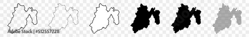 México Map Black | State Border | Mexico | Mexican | Federal Entity | America | Transparent Isolated | Variations