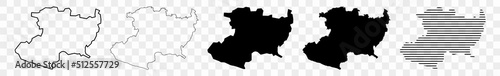 Michoacán Map Black | State Border | Mexico | Mexican | Federal Entity | America | Transparent Isolated | Variations