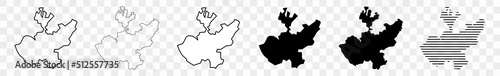 Jalisco Map Black | State Border | Mexico | Mexican | Federal Entity | America | Transparent Isolated | Variations
