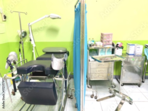 Medical equipment blurred background  19 June 2022  Buriram province.