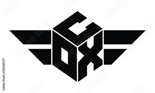 COX three letter gaming logo in polygon cube shape logo design vector template. wordmark logo | emblem logo | monogram logo | initial letter logo | sports logo | minimalist logo | typography logo |
