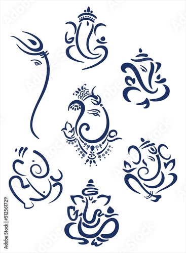 Ganesha, Aum, Hindu wedding card, Diwali, India	