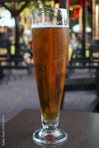 Fotografia, Obraz Glass of lager beer on a table
