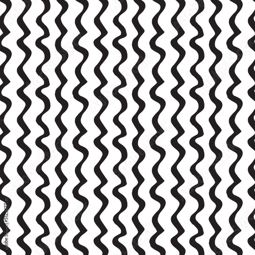Tangled curved line seamless pattern. Handwritten doodles. Lines and shapes