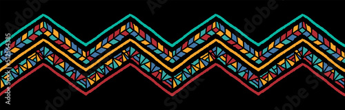 Hand drawn abstract seamless pattern, ethnic background, ethnic style - great for textiles, banners, wallpapers, wrapping - vector design
