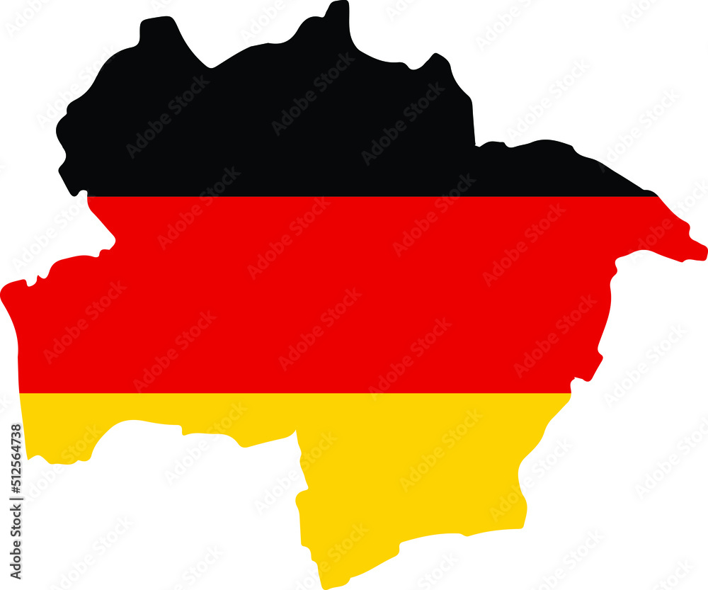 Simple flat blank vector flag map of the German regional capital city of HAMM within the flag of GERMANY