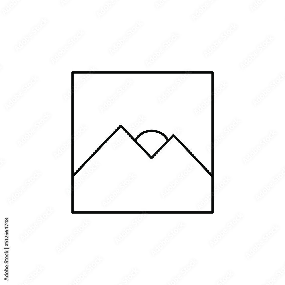 Picture, Gallery, Image Thin Line Icon Vector Illustration Logo Template. Suitable For Many Purposes. Picture, Gallery, Image Thin Line Icon Vector Illustration Logo Template. Suitable For Many Purposes.